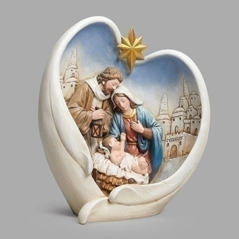 Holy Family Nativity Scene In Angel Wings