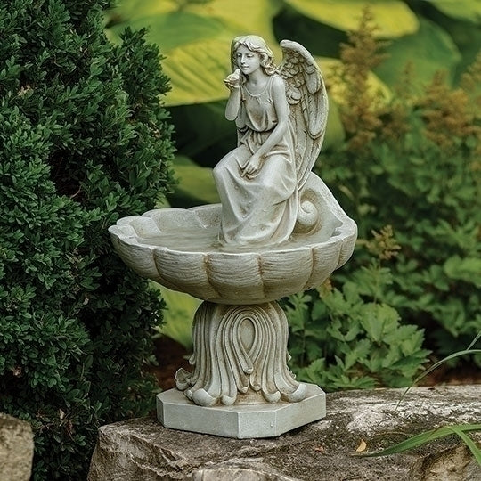 Angel Bird Bath Statue Garden – Beattitudes Religious Gifts