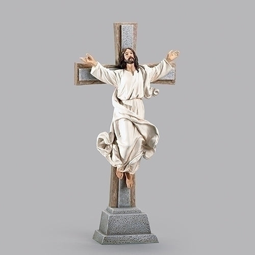 Risen Jesus Cross Statue