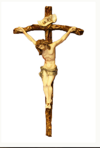 Crucifix by Ado Santini Hand Painted