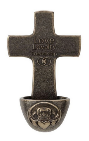 Love and Loyalty Genesis Claddagh Crucifixion Holy Water Font