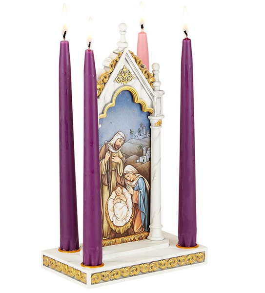 Little Town Of Bethlehem Advent Candle holder Beattitudes Religious Gifts