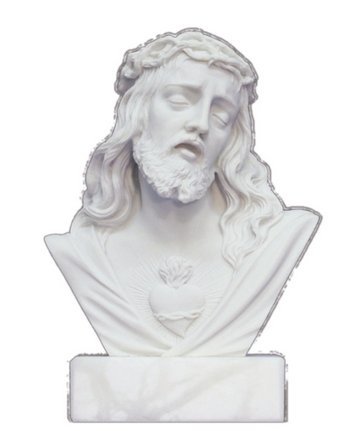 Jesus Crowned With Thorns Alabaster Bust Statue - Italy