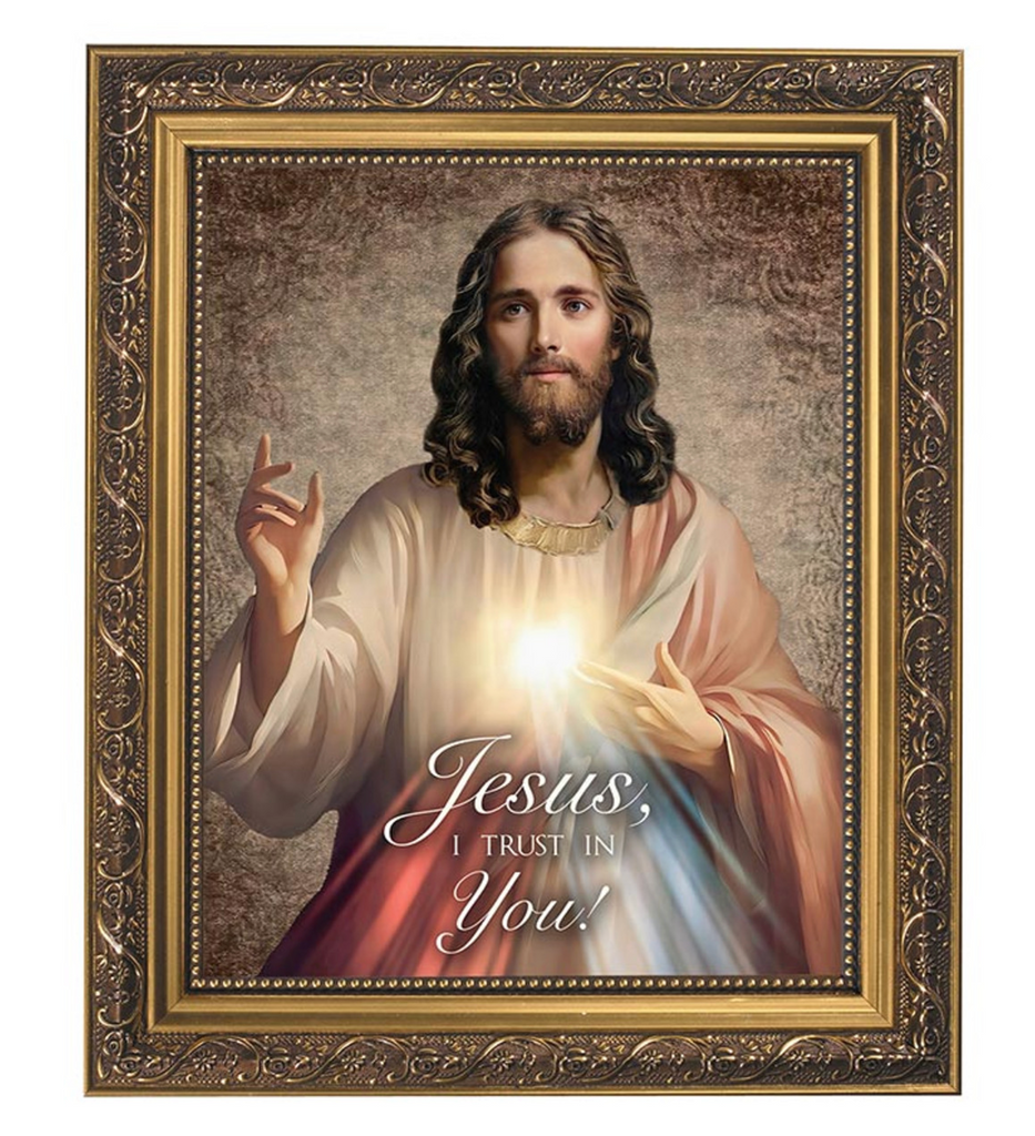 Divine Mercy Of Jesus Print In Ornate Frame