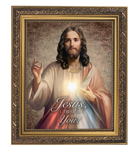 Divine Mercy Of Jesus Print In Ornate Frame