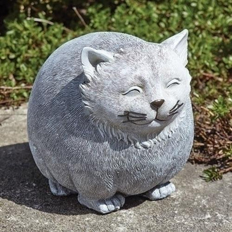 Pudgy Cat Blue Tooth Speaker Garden Figure