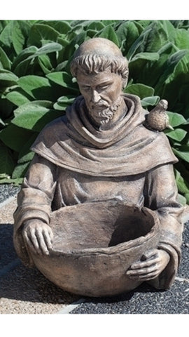 Saint Francis Bird Bath Garden Figure