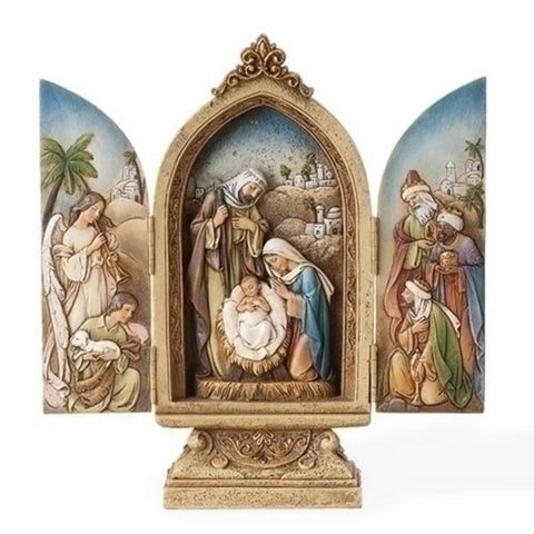 Nativity Scene Holy Family Triptych