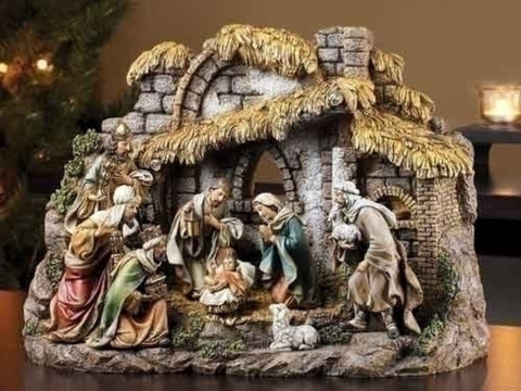 10 Piece Nativity Set With Baby Jesus And Kings Joseph Studio Christmas Collection