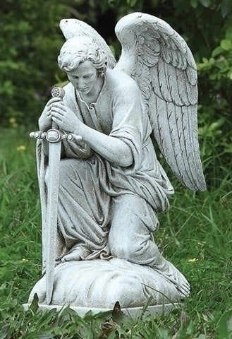 Kneeling Male Angel Garden or Grave Statue