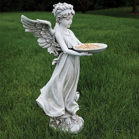Angel With Large WIngs Bird Feeder For Garden Or Patio decor
