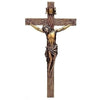 Jesus Antique Style Gold Wall Crucifix   Large size 20" Tall