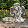 Sweet Angel Solar Bird Bath Garden Statue