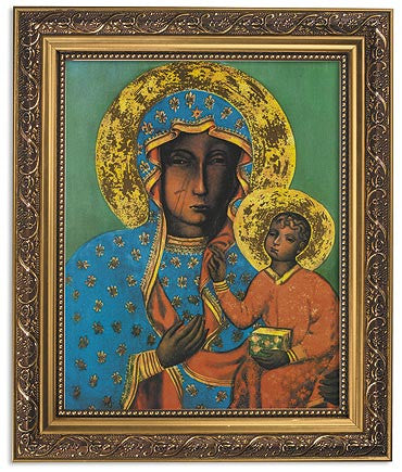 Our Lady of Czestochowa Madonna of Poland Icon Framed Print Under Glass