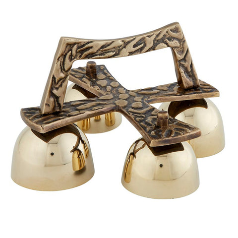 Solid Brass 4 Cup Handled Altar Bells