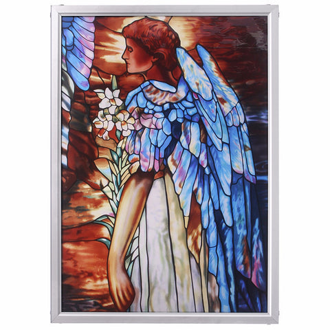 Resurrection Angel Of Light Glass Art Window Hanging