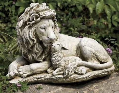 Lion And Lamb  Garden Statue  Josephs Studio