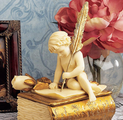 Cherub Love Letter Box For Jewelry Trinkets Or Rosary