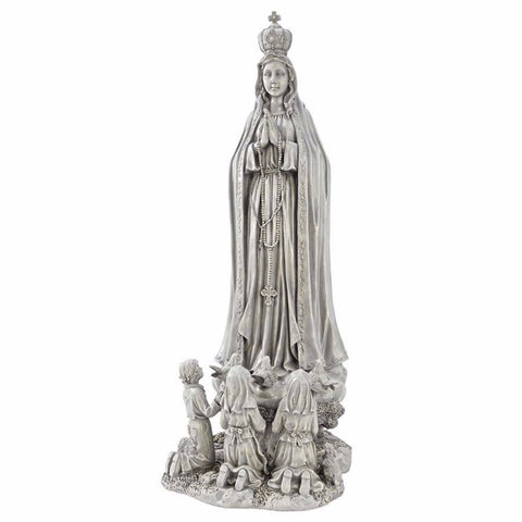 Our Lady Of Fatima With Children Garden Statue