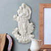 Raphael Madonna Marble Wall Sculpture Hanging wall plaque of the Virgin Mary and child Jesus.