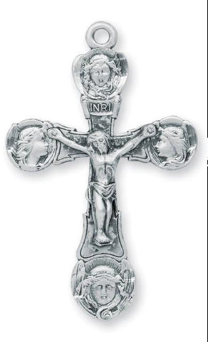 Sterling Silver Angel Crucifix On Chain
