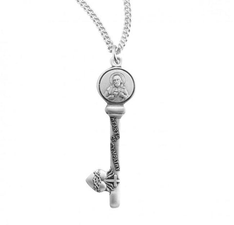 Hearts of Sympathy Sterling Silver Key Pendant Memorial Gift