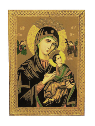 Our Lady of Perpetual Help Florentine Icon Plaque Italy