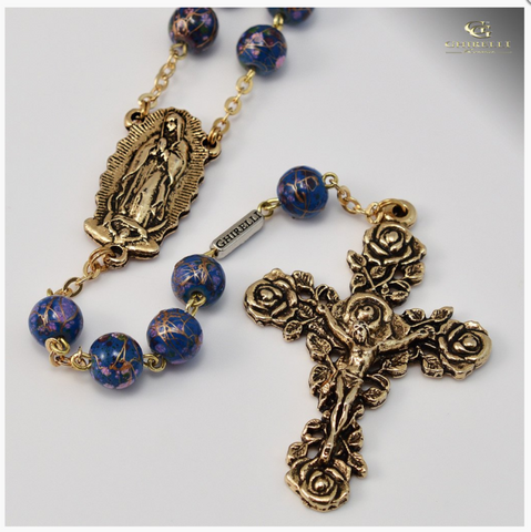 Our Lady of Guadalupe Gold Plated Rosary By Ghirelli