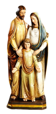 Holy Family Jesus Mary Joseph Religious Statue 12" Tall