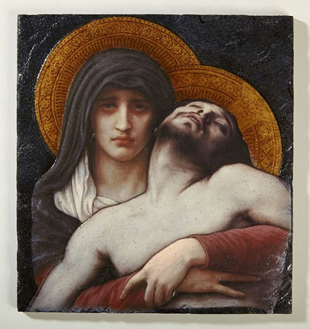 The Pieta Icon Plaque By Artist Bouguereau