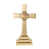 IHS Standing Brass Altar Cross 