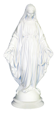 Our Lady of Grace Statue In White Alabaster
