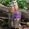 Owl Planter Woodtone 16.75 Inch