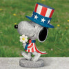Patriotic Snoopy Garden Statue Peanuts 12 Inch