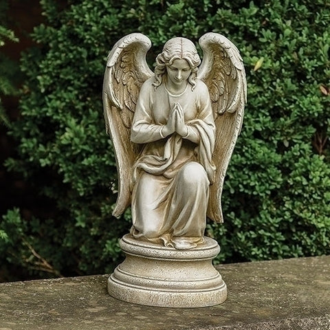 Praying Guardian Angel Kneeling Statue For Garden Grave Or Chapel