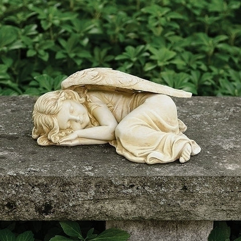 Peaceful Slumbering Angel Garden Statue