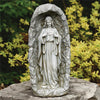 LED Solar Immaculate Heart Grotto Garden Statue 18.75 Inch