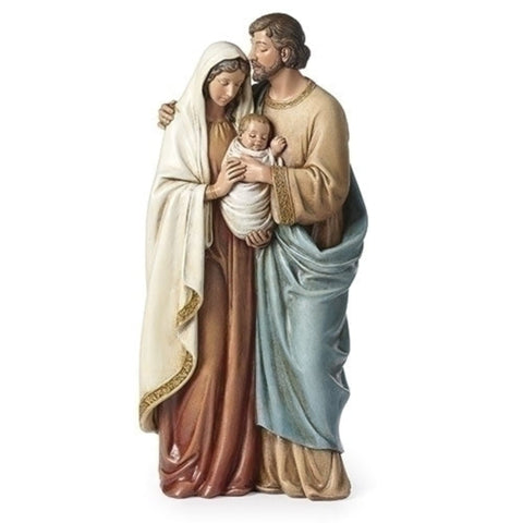 Holy Family Statue Joseph Kissing Mary's Head