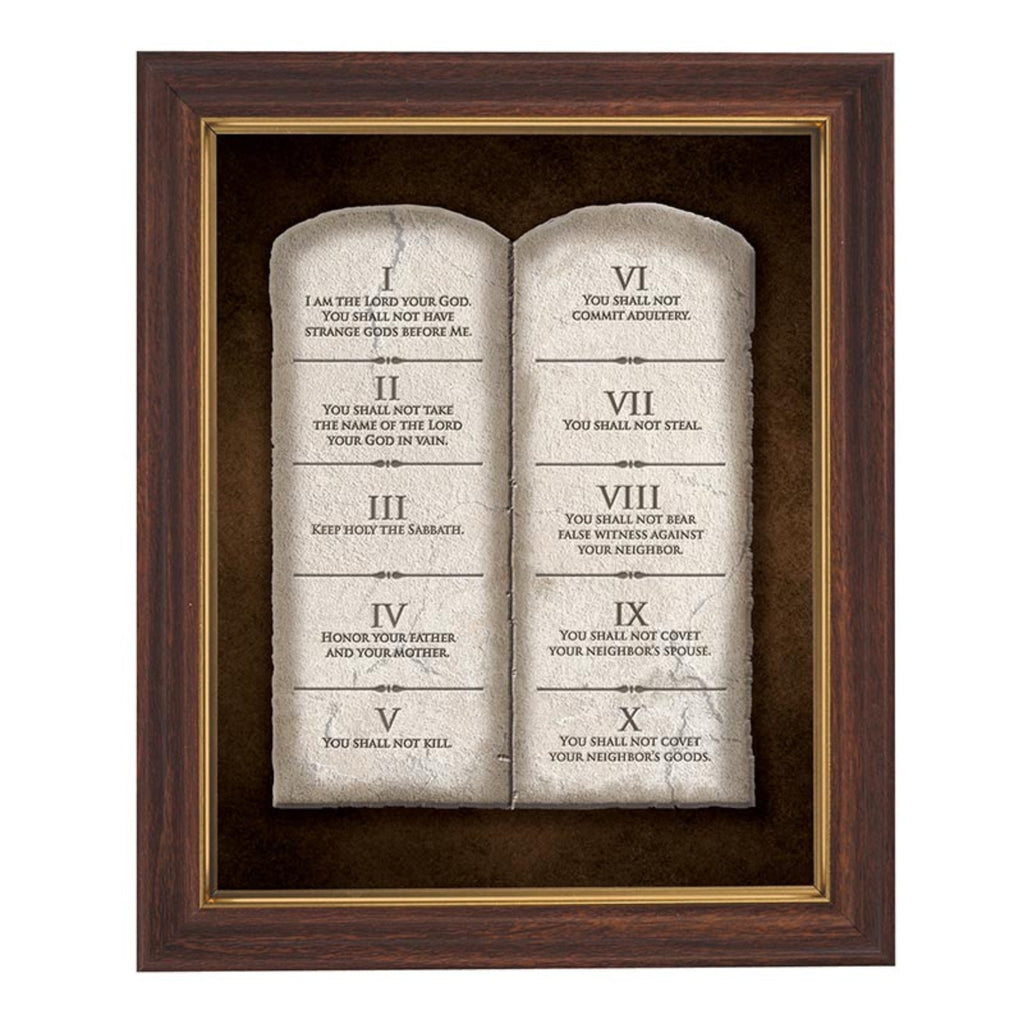 The Ten Commandments Framed Print With Glass