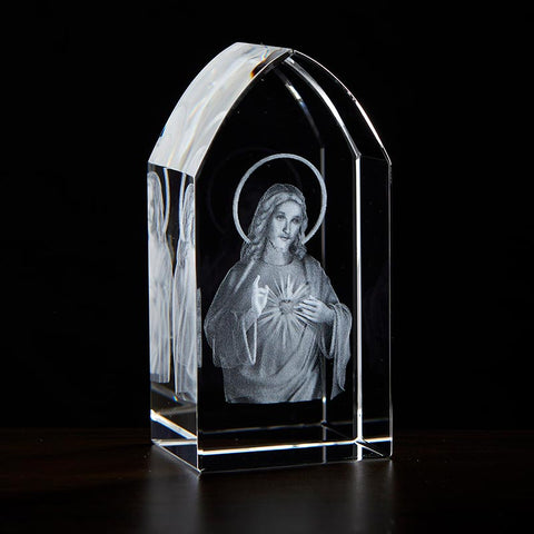 Sacred Heart of Jesus Grace Etched Glass