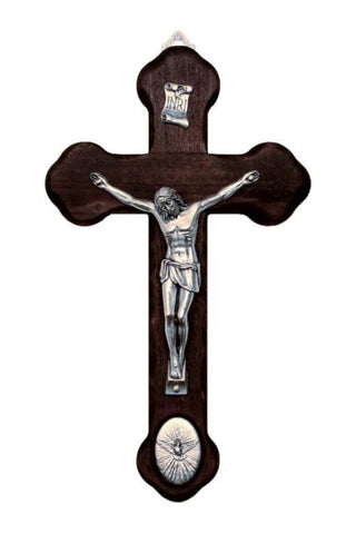 Holy Spirit Wood Crucifix 8.75 Inch Made in Italy