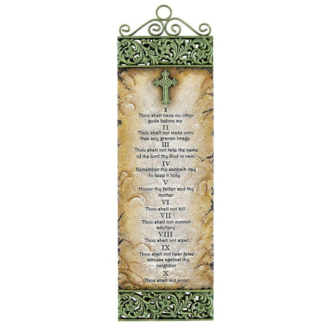 Ten Commandment Wall Plaque For Home Or Garden