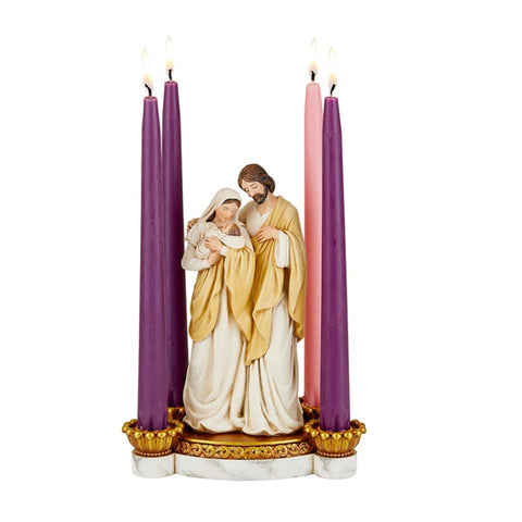 Holy Family Scene Advent Candle Holder