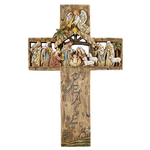 Adoration Of The Magi Christmas Nativity Cross
