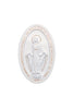 Miraculous Medal Wall Plaque in White 5x8