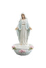 Our Lady of Grace Holy Water Font in White 7.5 Inch