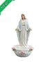 Our Lady of Grace Holy Water Font in White 7.5 Inch
