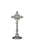 Standing Saint Benedict Crucifix Pewter Style 9.5 Inch