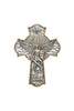 Saint Michael Crucifixion Plaque Pewter Style 10 Inch