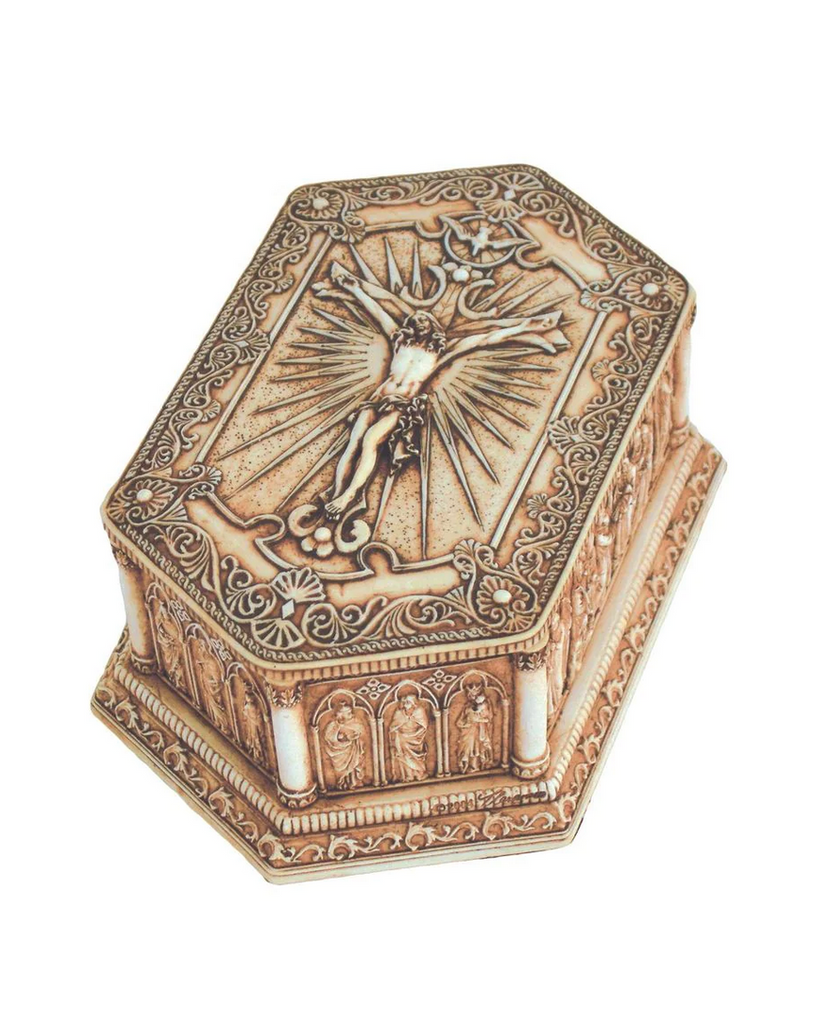 Religous Box Jesus Crucifixion Rosary or Prayer Box – Beattitudes Religious Gifts